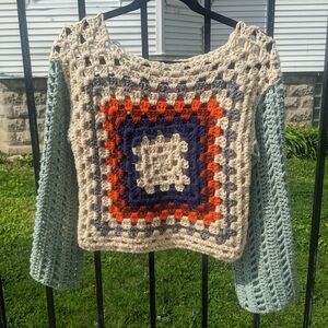 Handmade granny square sweater